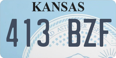 KS license plate 413BZF