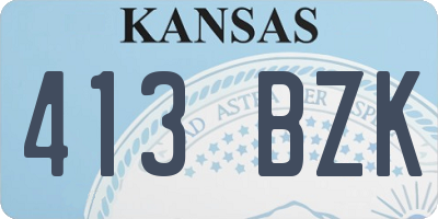 KS license plate 413BZK