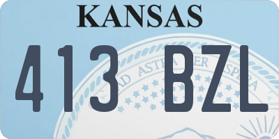 KS license plate 413BZL