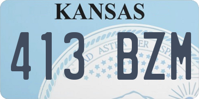 KS license plate 413BZM