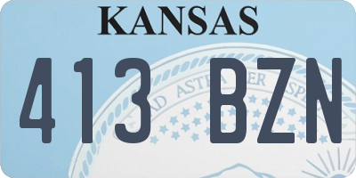KS license plate 413BZN