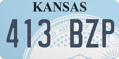KS license plate 413BZP