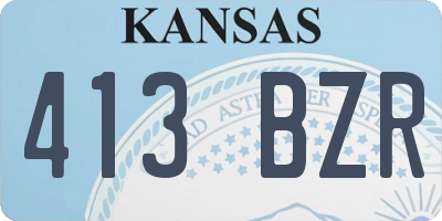 KS license plate 413BZR