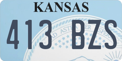 KS license plate 413BZS