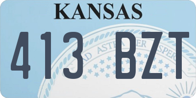 KS license plate 413BZT