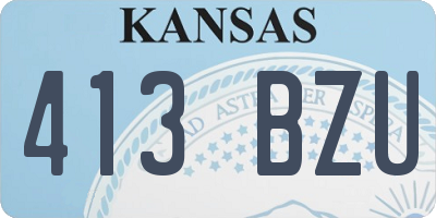 KS license plate 413BZU