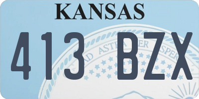 KS license plate 413BZX