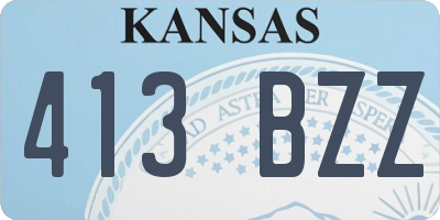 KS license plate 413BZZ