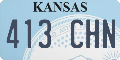 KS license plate 413CHN
