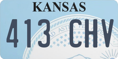 KS license plate 413CHV
