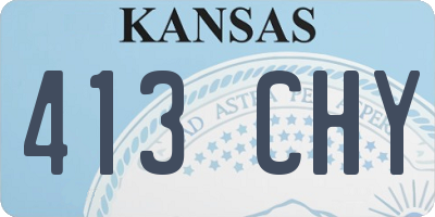 KS license plate 413CHY