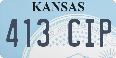 KS license plate 413CIP