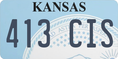 KS license plate 413CIS