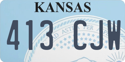 KS license plate 413CJW
