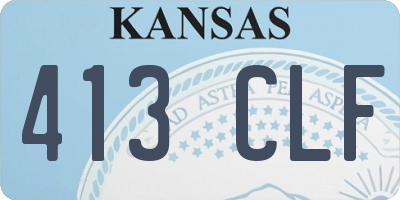 KS license plate 413CLF