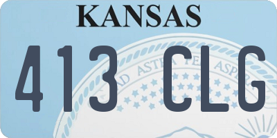KS license plate 413CLG