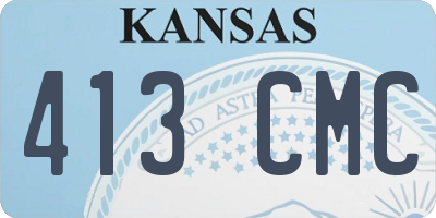KS license plate 413CMC