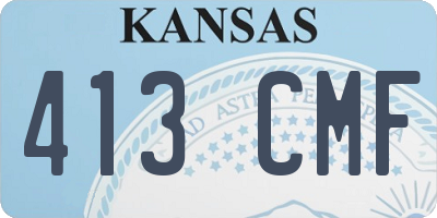 KS license plate 413CMF