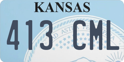 KS license plate 413CML