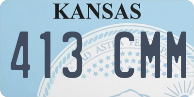 KS license plate 413CMM