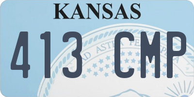 KS license plate 413CMP