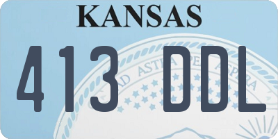 KS license plate 413DDL