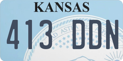 KS license plate 413DDN