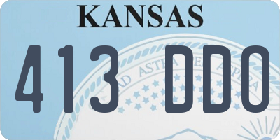 KS license plate 413DDO