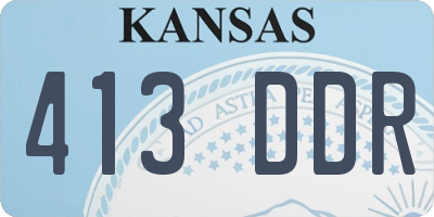 KS license plate 413DDR