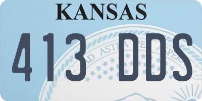 KS license plate 413DDS