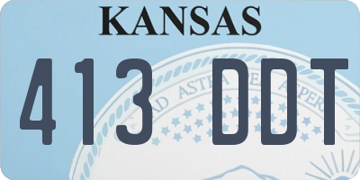 KS license plate 413DDT