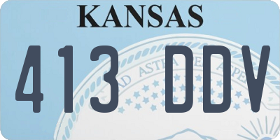 KS license plate 413DDV