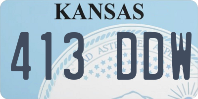 KS license plate 413DDW