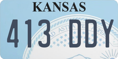 KS license plate 413DDY