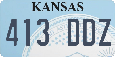 KS license plate 413DDZ