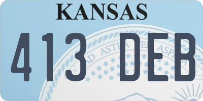 KS license plate 413DEB