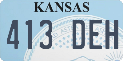 KS license plate 413DEH
