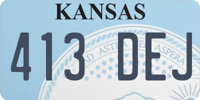 KS license plate 413DEJ