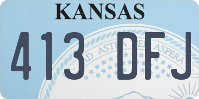 KS license plate 413DFJ