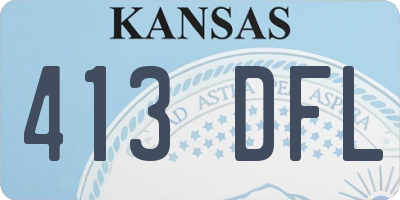 KS license plate 413DFL
