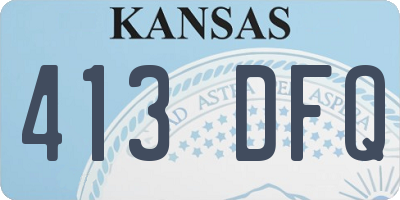 KS license plate 413DFQ