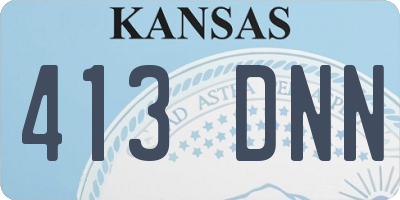 KS license plate 413DNN