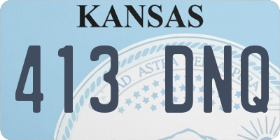 KS license plate 413DNQ
