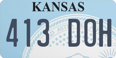 KS license plate 413DOH