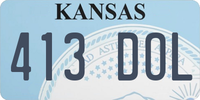 KS license plate 413DOL