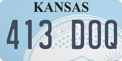 KS license plate 413DOQ