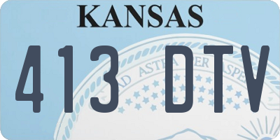 KS license plate 413DTV