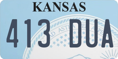 KS license plate 413DUA