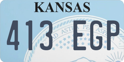 KS license plate 413EGP