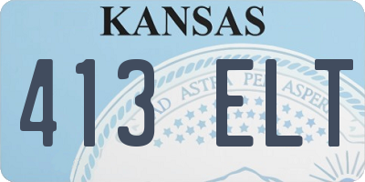 KS license plate 413ELT